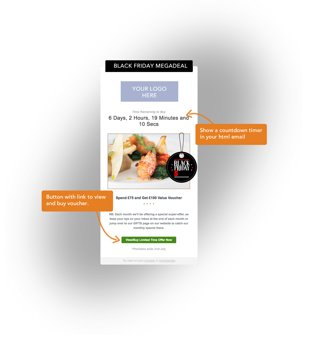 Black Friday Email Styling Example