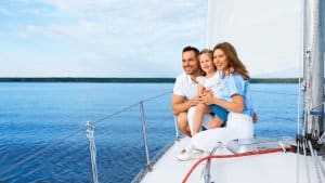 Family sailing on sailboat voucher experience