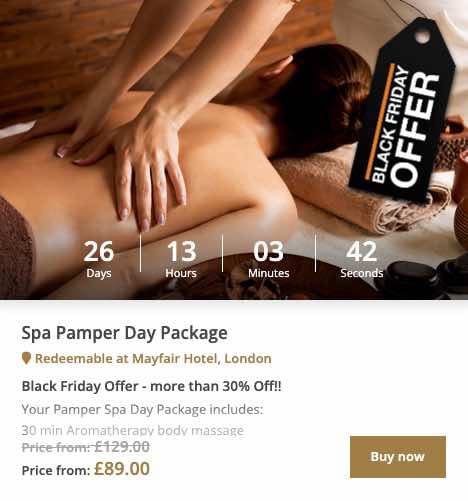 spa day black friday voucher